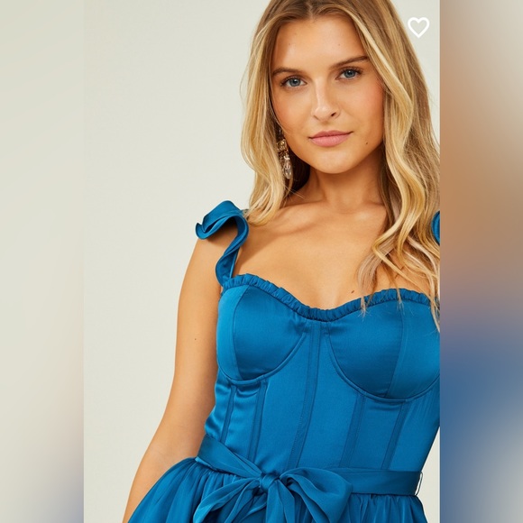 Altar’d State Melney Mini Dress Small Moroccan Blue NWT - Picture 3 of 7